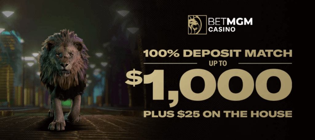Get a $25 no deposit casino bonus at BetMGM