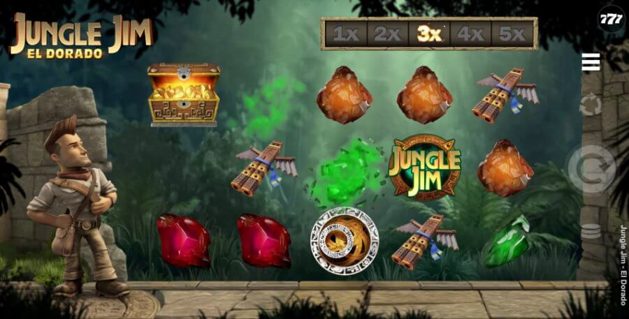 Jungle Jim El Dorado Slot Rolling Reels and Multipliers