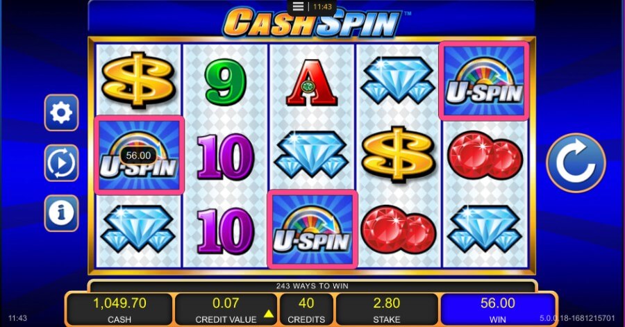 Cash Spin Slot theme and design