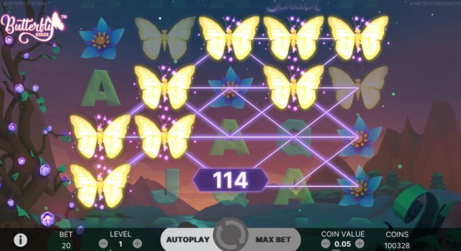 Butterfly Staxx Slot Big Win Combination