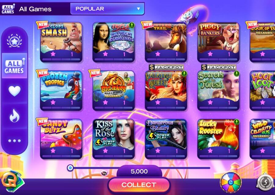 High 5 Casino Slots page
