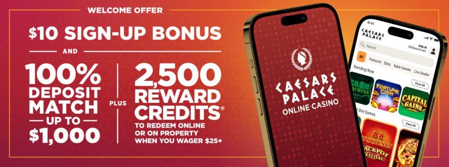 Caesars Palace Online Casino Pennsylvania Welcome Bonus - ACG