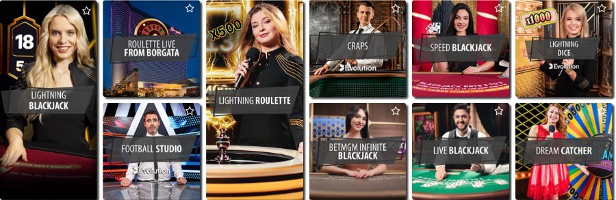 Borgata Online Live Casino Games