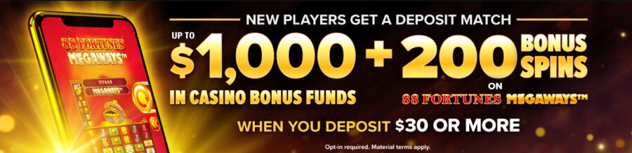 Golden Nugget Casino 100% Match Bonus offer - ACG