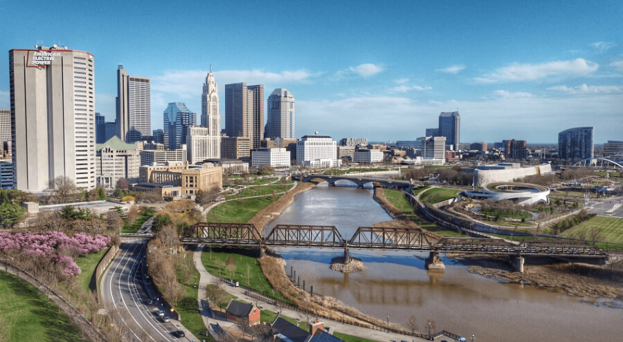 Ohio City and River Landscape - ACG