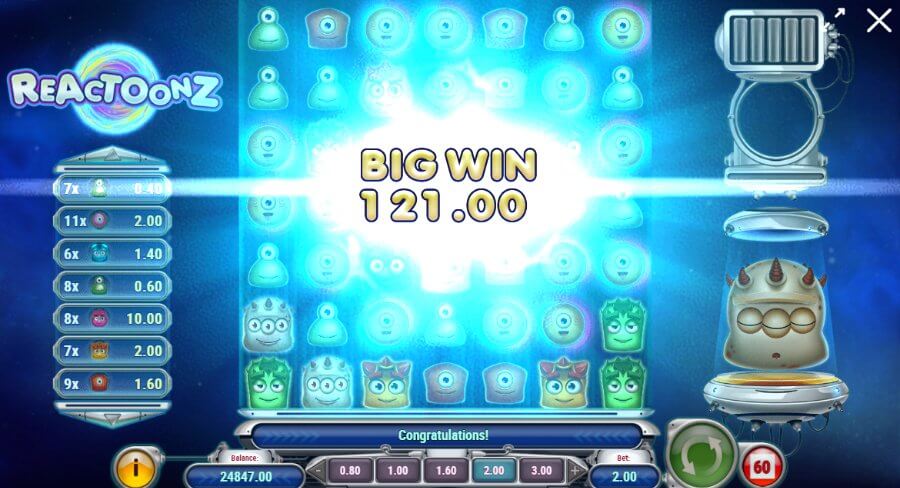 Reactoonz Slot Big Win - ACG