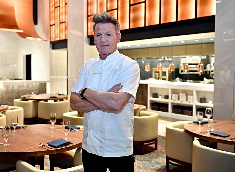 Chef Gordon Ramsay at Ramsay’s Kitchen at Harrah’s Las Vegas (Credit: Denise Truscello)