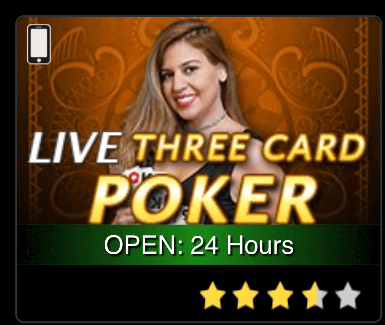 live three card poker game