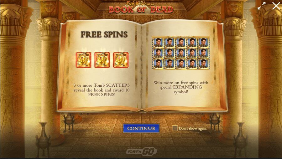 Book of Dead Slot Pay Table - ACG