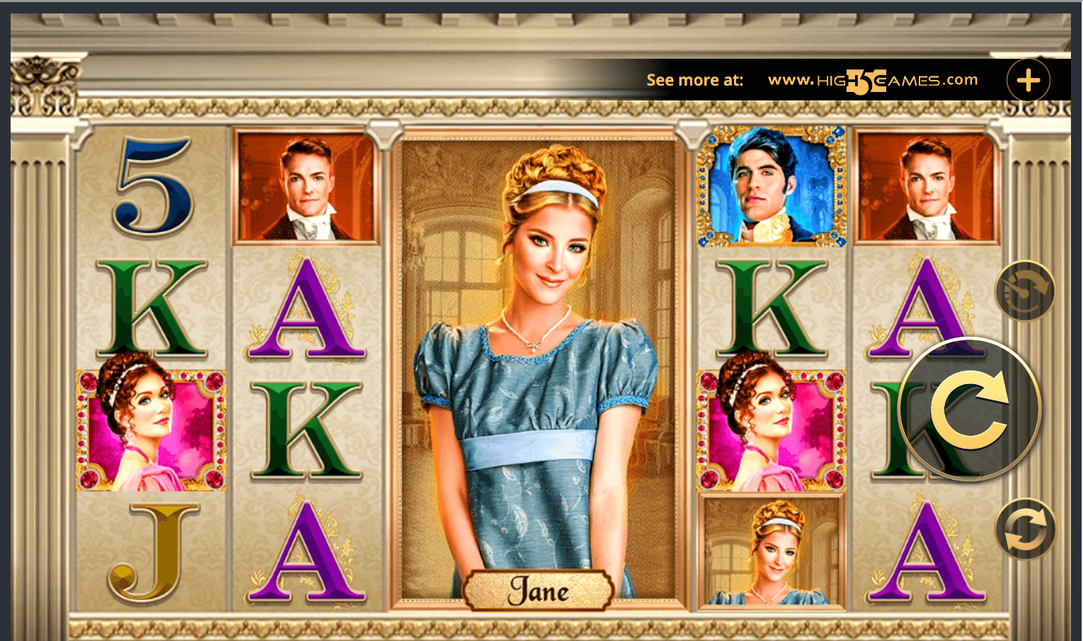 pride and prejudice slot catalogue