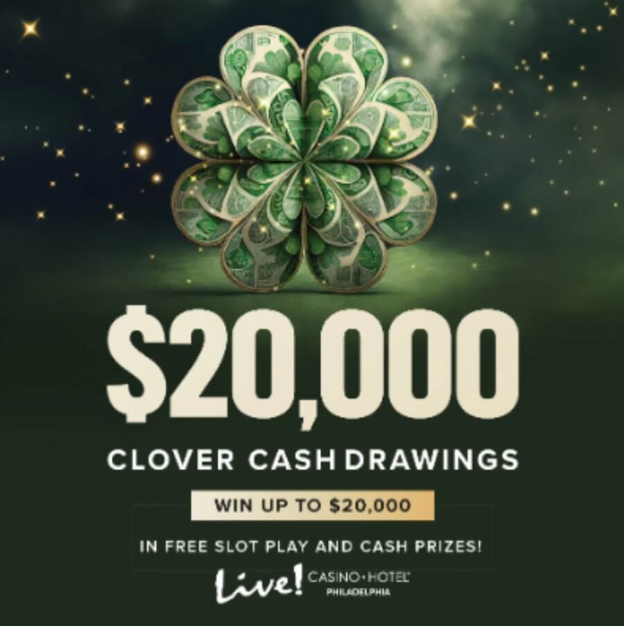 PlayLive Clover Cash Drawings St Patricks Day Promotion - ACG