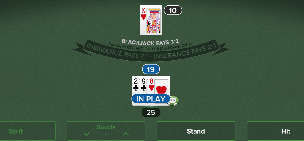Blackjack Strategy Card