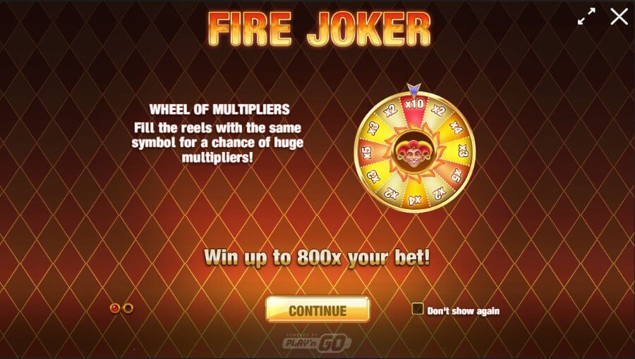 Fire Joker slot Wheel of Multipliers Feature - ACG