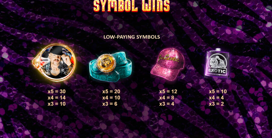 Joe Exotic Slot Low Paying Symbols - ACG