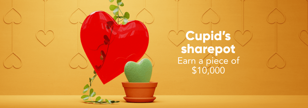 Virgin Casino Cupid's Sharepot Valentine's day bonus offer