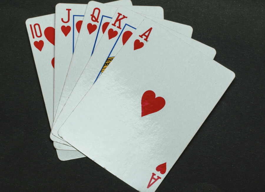 Royal Flush Hand of Cards - ACG