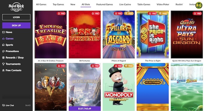 Hard Rock Casino Games