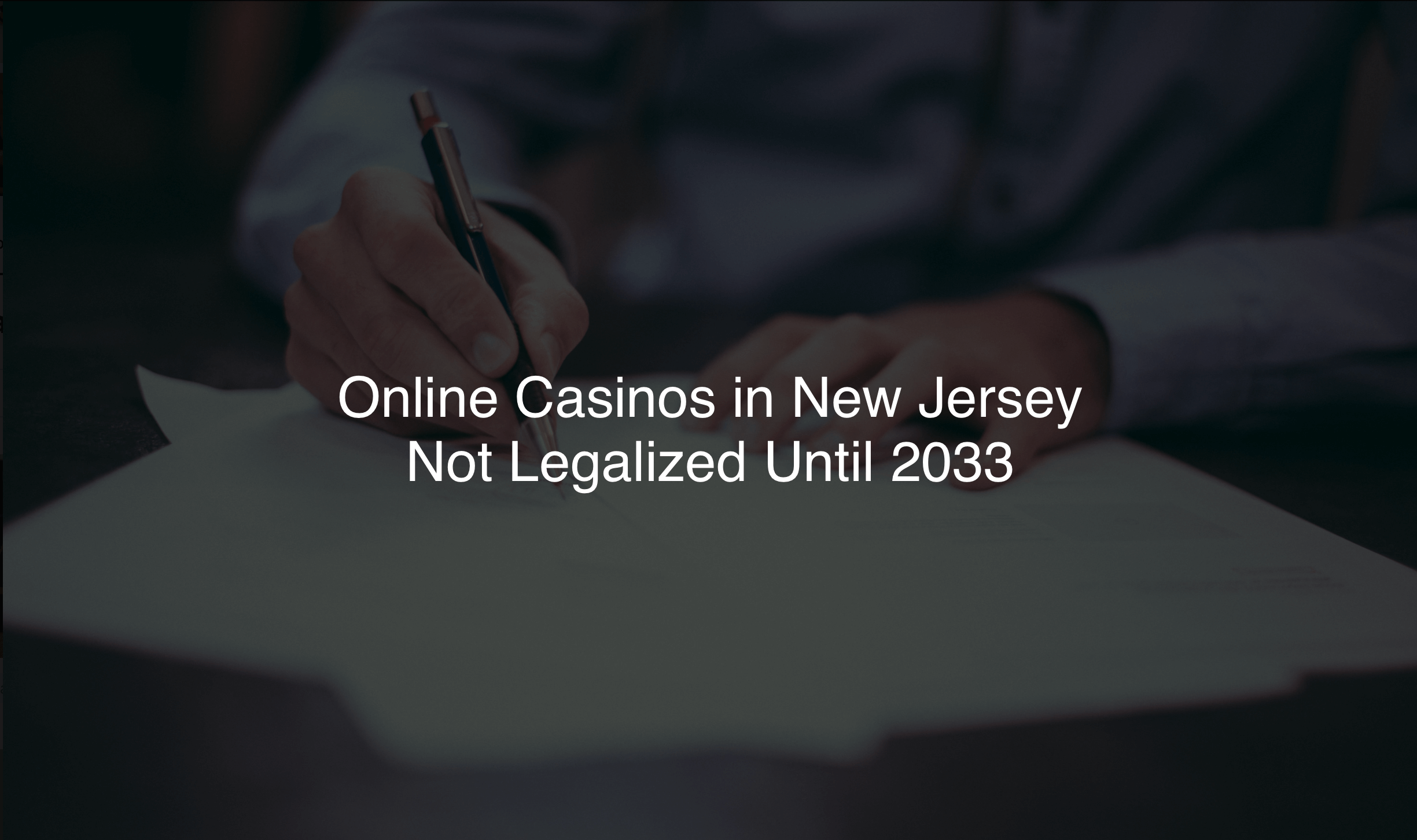Legal Online Casinos in NJ Not Extended for Another Decade