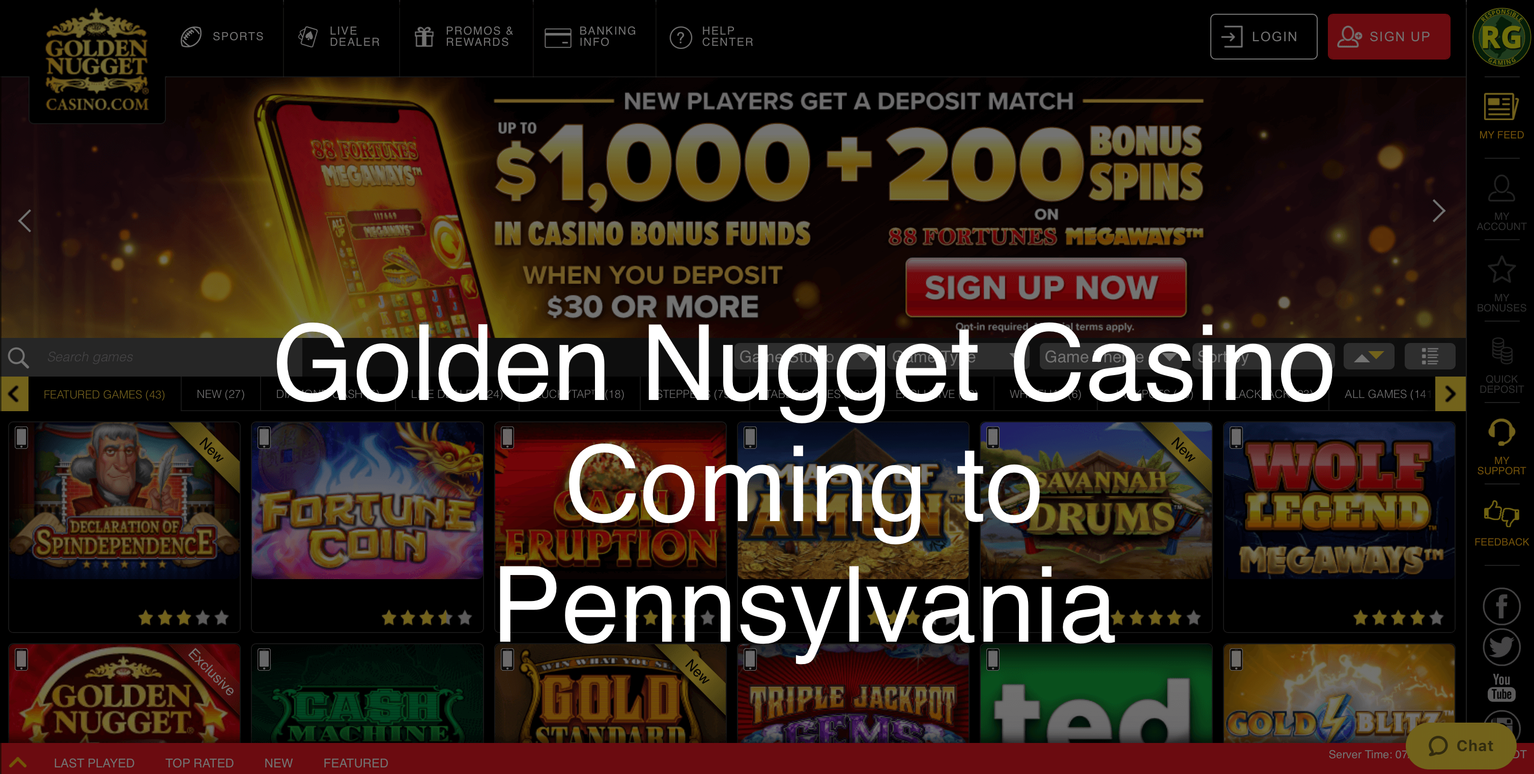Golden Nugget Online Casino is Coming to Pennsylvania