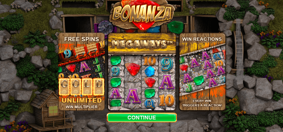 Bonanza Slot Introduction page with features