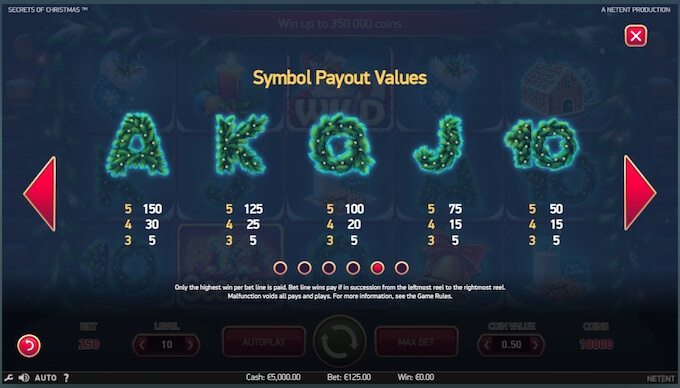 Secrets of Christmas Slot Symbols