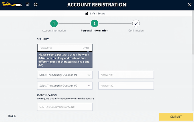 William Hill Casino Registration